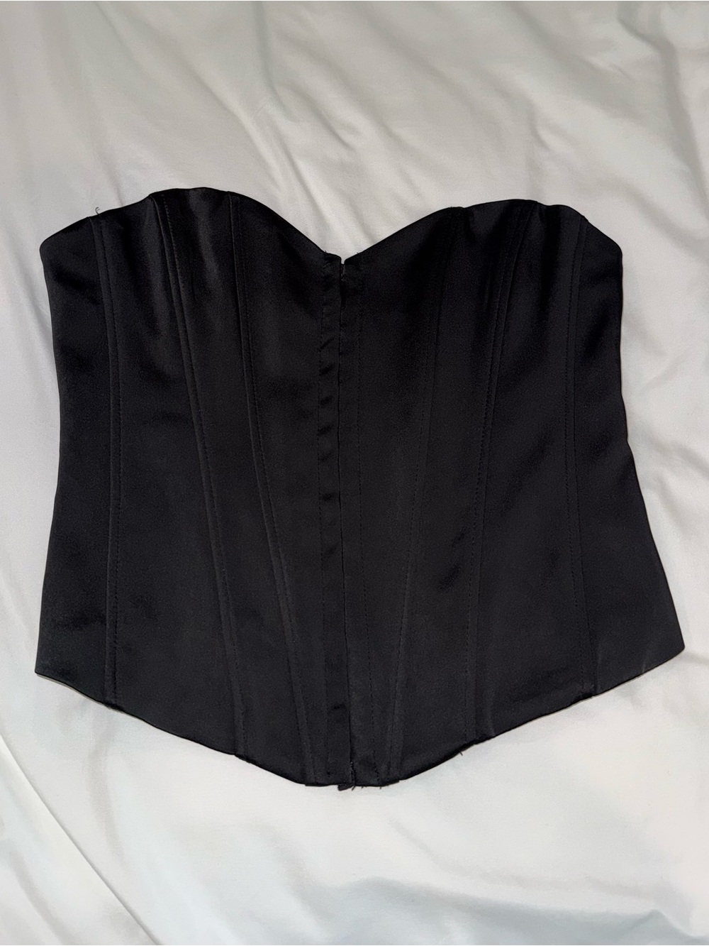 Zara Black Strapless Corset Top